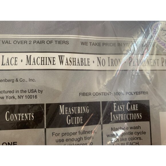 Delicately Knitted Lace Valance Floral Jacquard Tier Dorothy Style 54x12 Eggshel - Picture 7 of 7